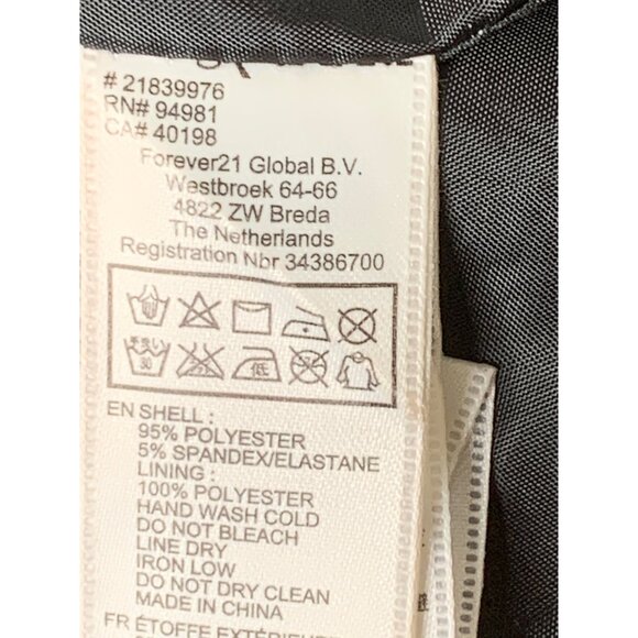 Forever21 Black Fitted Blazer Jacket M Zip Away Hem Crop RY10373 - Picture 5 of 9